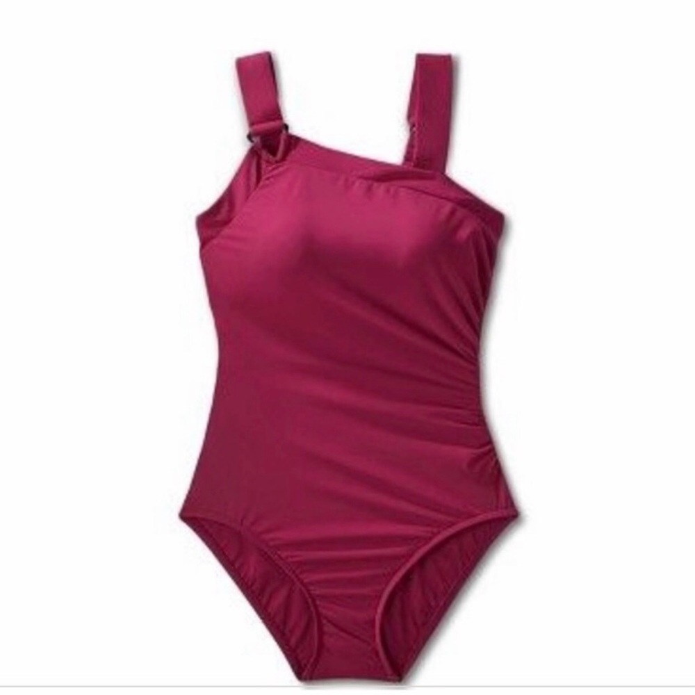 Asymmetrical Shoulder One Piece Swimsuit